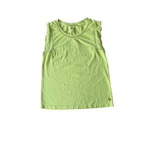 Hatley Sleeveless Eyelet Trim Top Womens Small Green